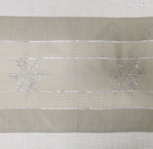  40x160 szaro-srebrny śnieżynka CHRISTMAS MD04108 Bieżnik świąteczny