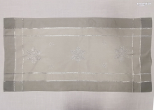  60x120 szaro-srebrny śnieżynka CHRISTMAS MD04111 Bieżnik świąteczny