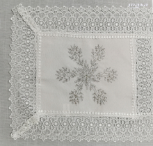  40x160 biały gipiura CHRISTMAS MD04053 Bieżnik świąteczny